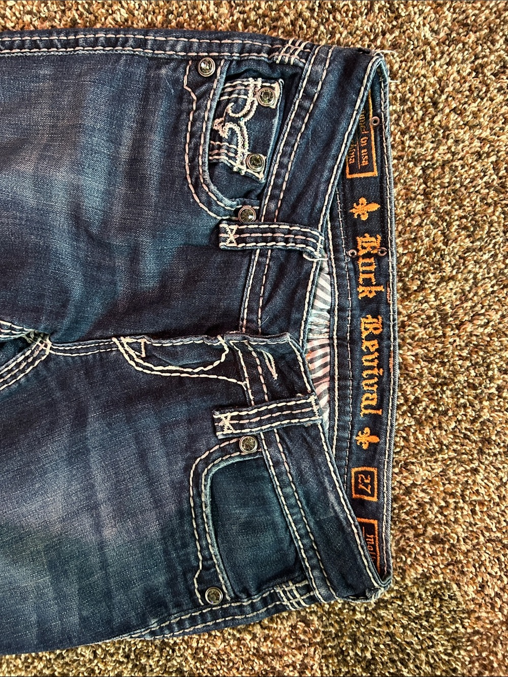 Rock Revival Women's Dark Indigo Flare Jeans - Picture 2 of 5